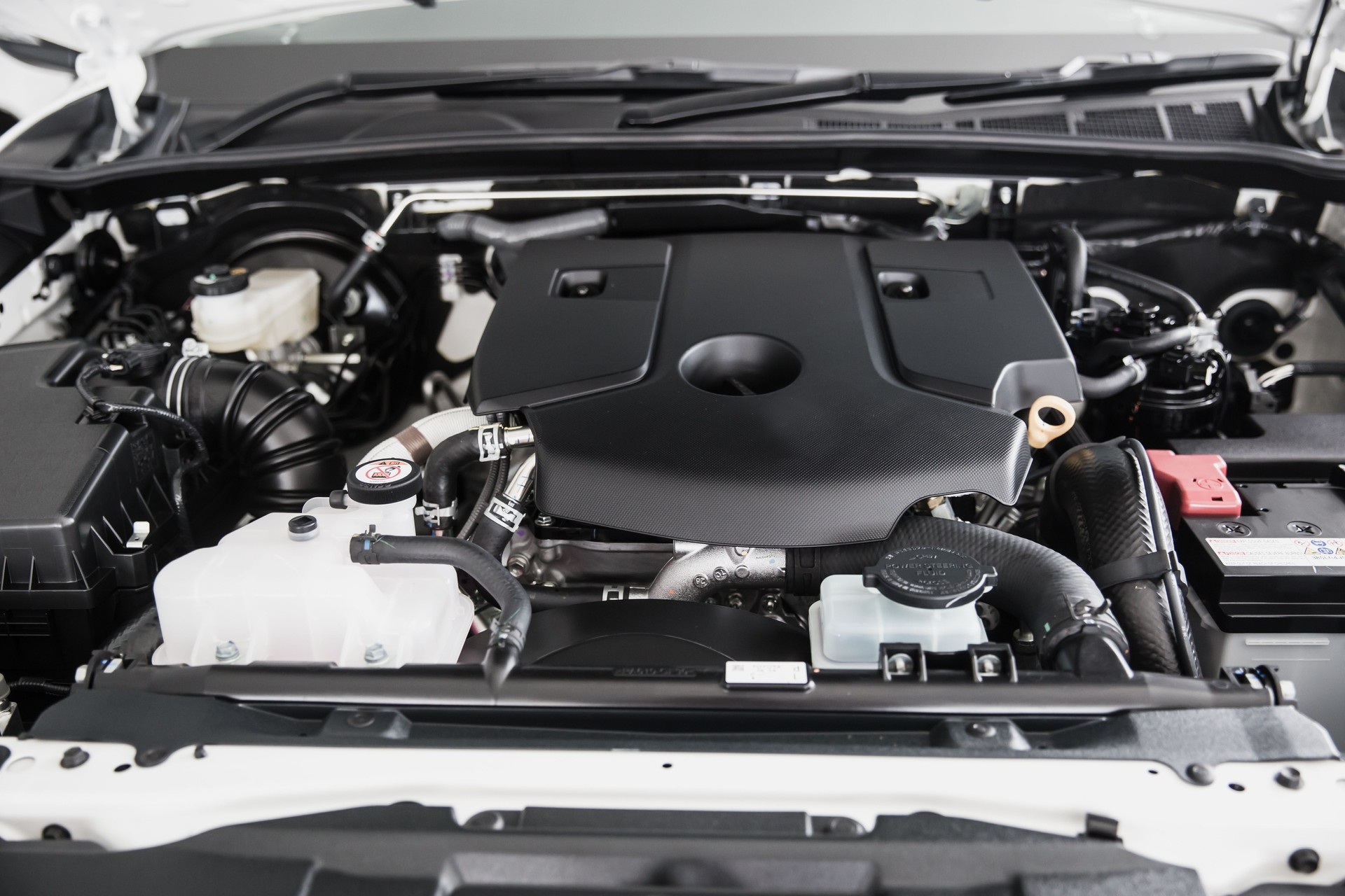 car engine clean new closeup